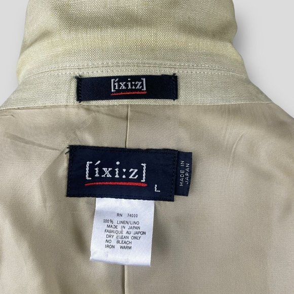 ixi:z Schoolboy Blazer Men's L Japanese Linen Unstructured Sports Jacket Íxi:z - Picture 11 of 16